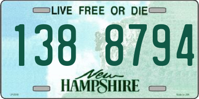 NH license plate 1388794