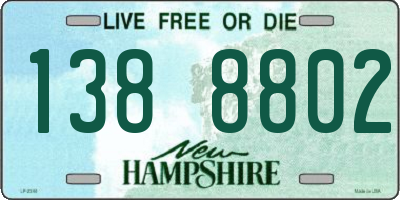 NH license plate 1388802