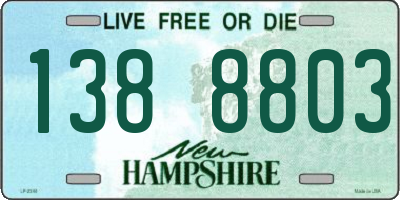 NH license plate 1388803