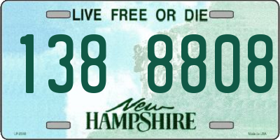 NH license plate 1388808