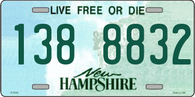 NH license plate 1388832