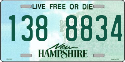NH license plate 1388834