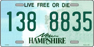 NH license plate 1388835