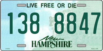 NH license plate 1388847