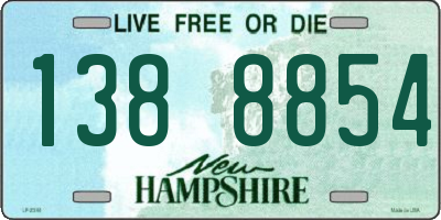 NH license plate 1388854