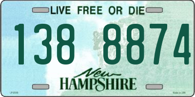 NH license plate 1388874