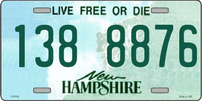 NH license plate 1388876