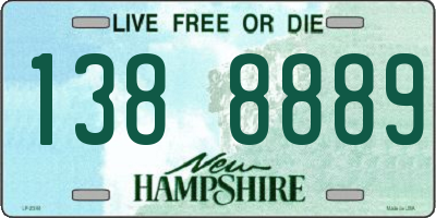 NH license plate 1388889