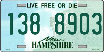 NH license plate 1388903