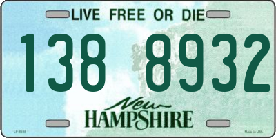 NH license plate 1388932