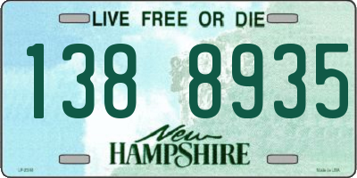 NH license plate 1388935