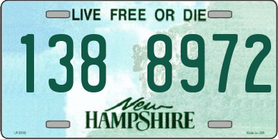 NH license plate 1388972