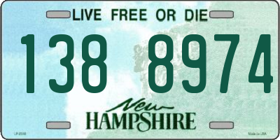 NH license plate 1388974