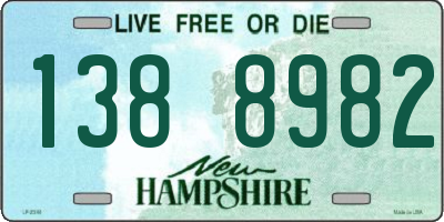 NH license plate 1388982