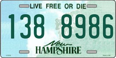 NH license plate 1388986