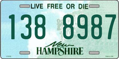 NH license plate 1388987