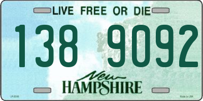 NH license plate 1389092