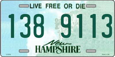 NH license plate 1389113