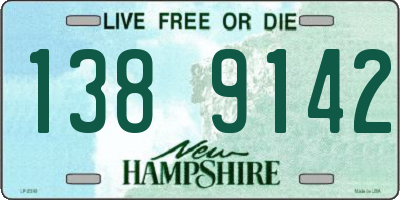 NH license plate 1389142