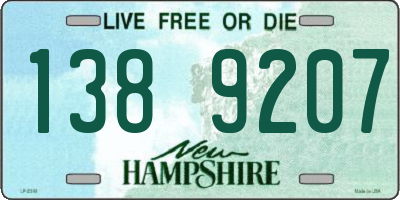 NH license plate 1389207