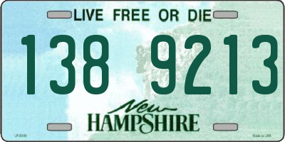 NH license plate 1389213