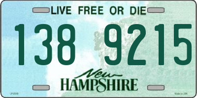 NH license plate 1389215