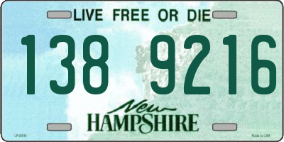 NH license plate 1389216