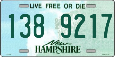 NH license plate 1389217