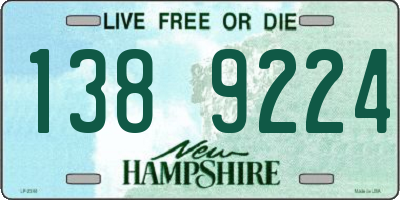 NH license plate 1389224