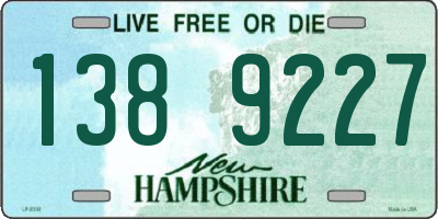 NH license plate 1389227