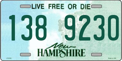 NH license plate 1389230
