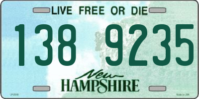 NH license plate 1389235