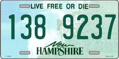 NH license plate 1389237