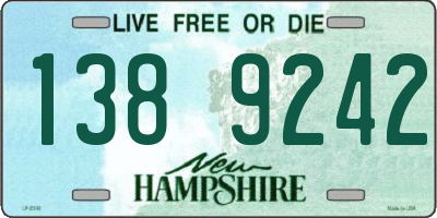 NH license plate 1389242