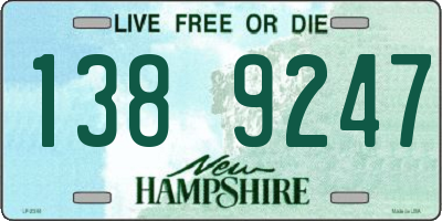 NH license plate 1389247