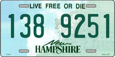 NH license plate 1389251