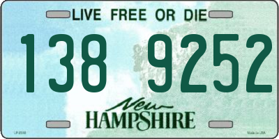 NH license plate 1389252