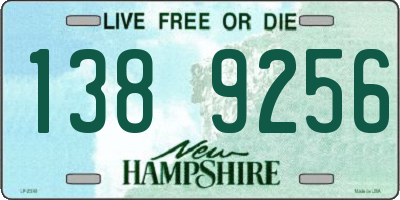 NH license plate 1389256