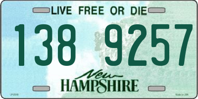 NH license plate 1389257