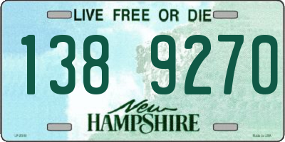 NH license plate 1389270