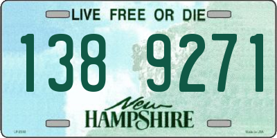 NH license plate 1389271