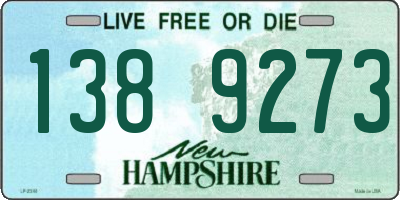 NH license plate 1389273