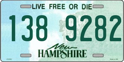 NH license plate 1389282