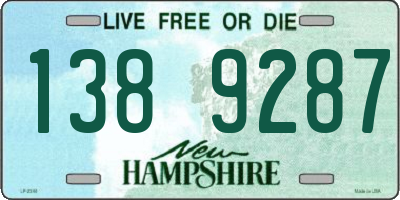 NH license plate 1389287