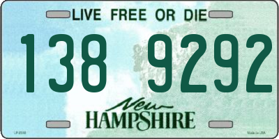 NH license plate 1389292