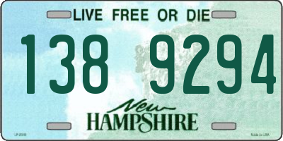 NH license plate 1389294