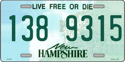 NH license plate 1389315