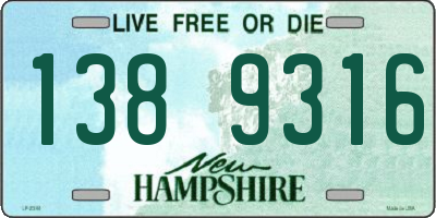 NH license plate 1389316