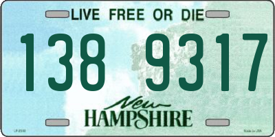 NH license plate 1389317