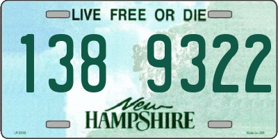 NH license plate 1389322